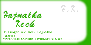 hajnalka keck business card